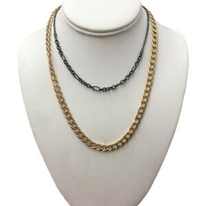 Layered Double Strand Chain Necklace Melrose and Market Women’s